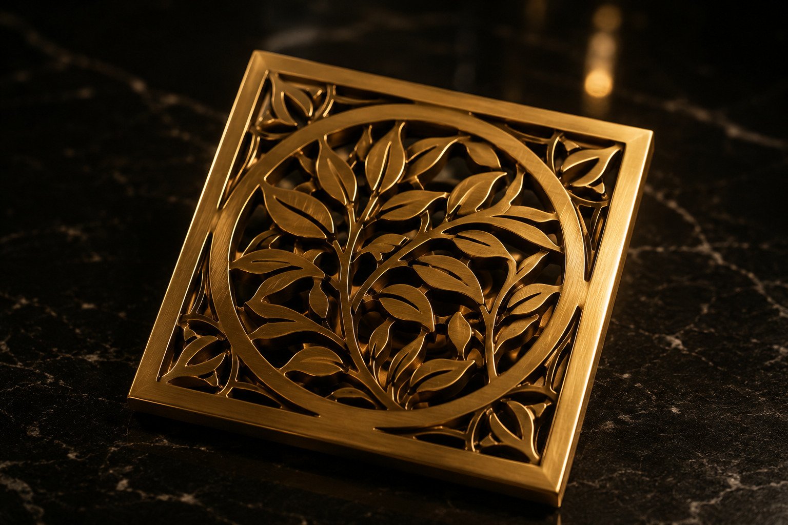 Detalle de grifería en bronce - Stylos en Bronce