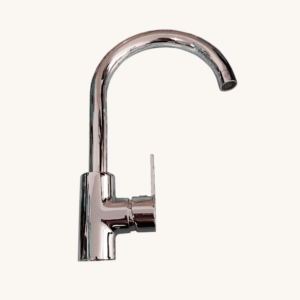 Grifería monocontrol cuello cisne cromado